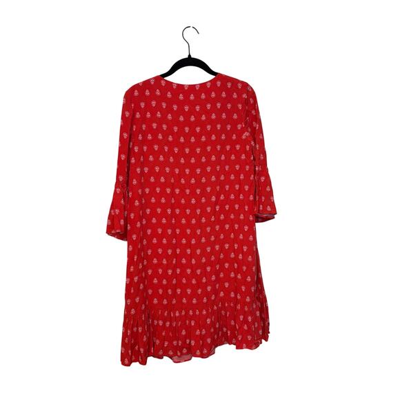 Sezane Gigi Red White Floral Mini Dress Size 34 US 2 - Picture 3 of 5
